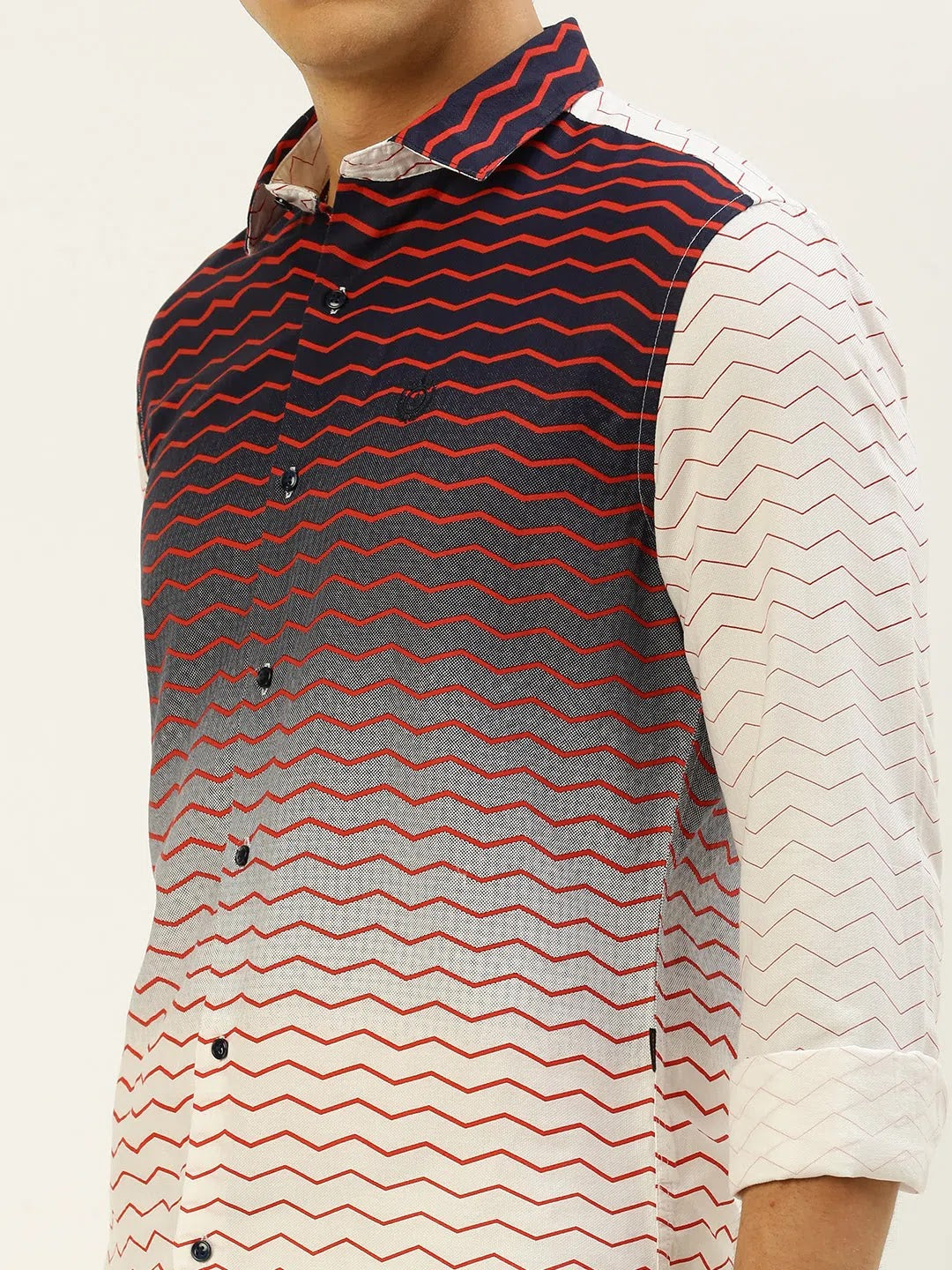 Men's White Printed Cotton Shirt | Stylish Casual Shirts