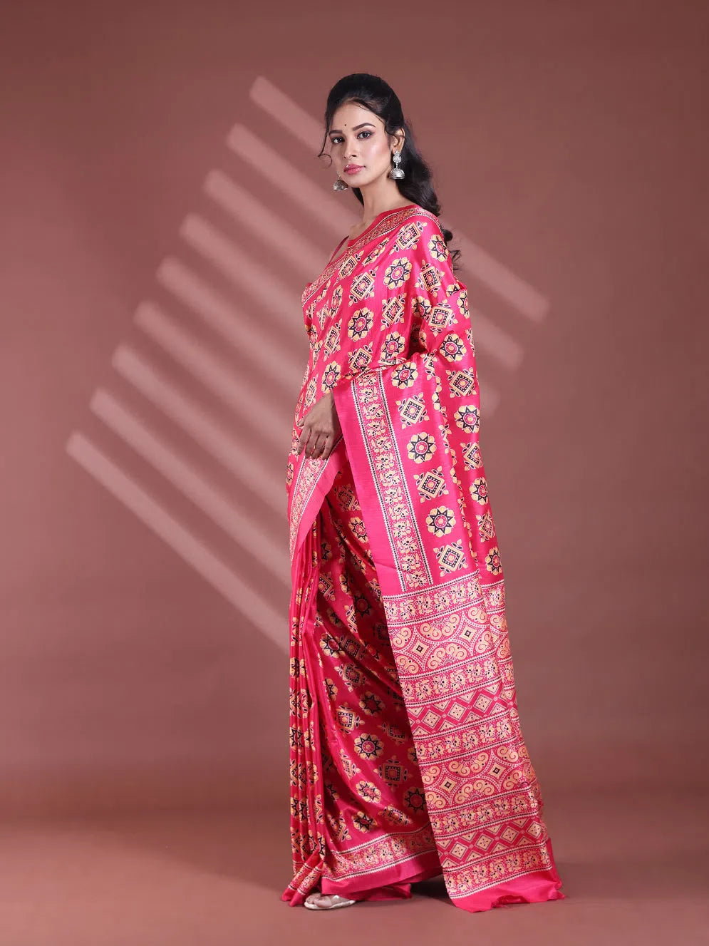 Pink Printed Saree | Indian Sarees | Designer Sarees India