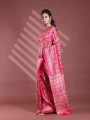 Pink Silk Soft Saree With Texture Print-MA60BSL01400032