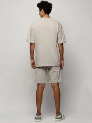 Men Grey Solid Casual Co ords-EX-699-Grey