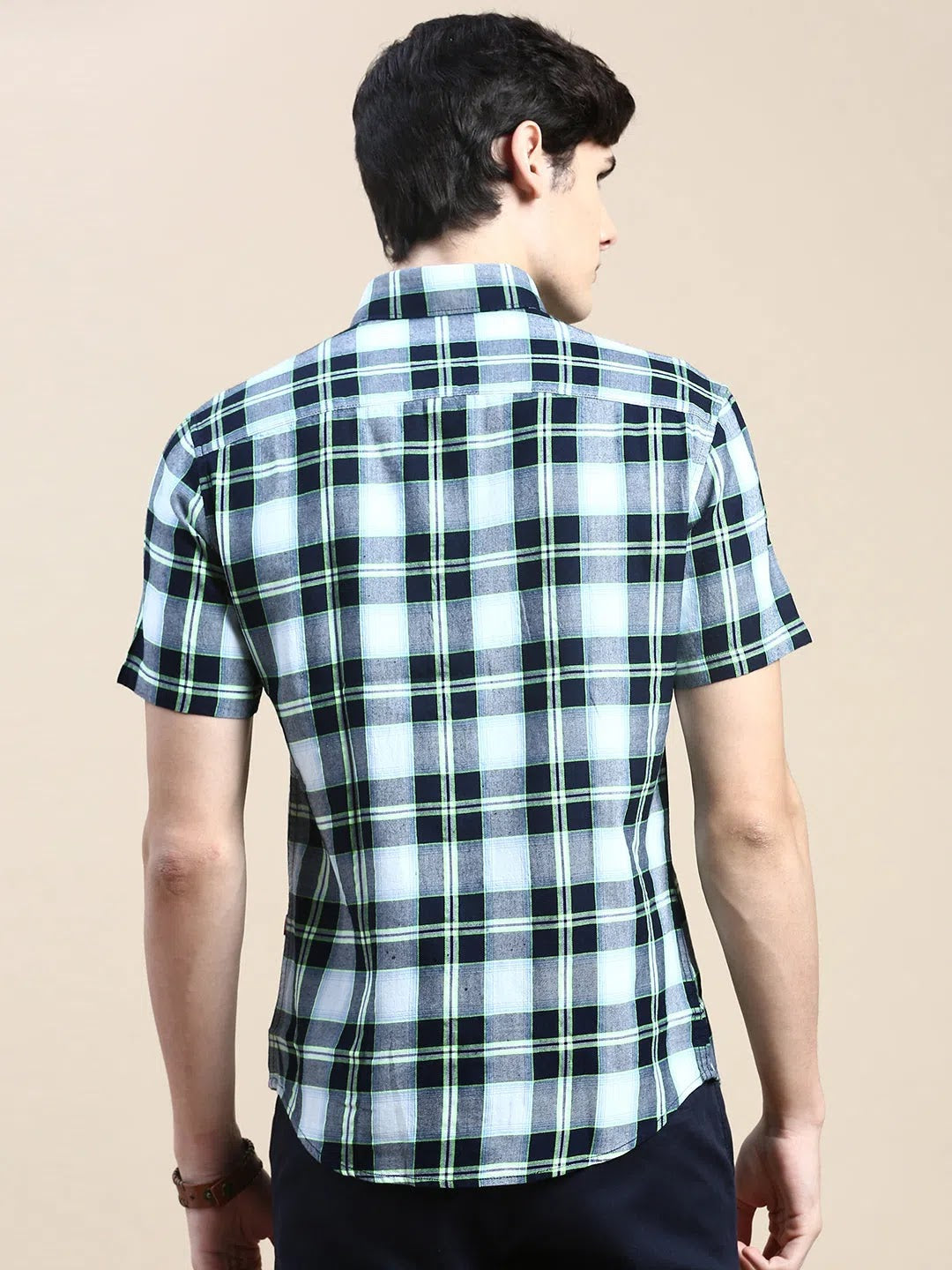 Mens Multi Checked Shirt - Cotton Casual Shirt | DesiQlo
