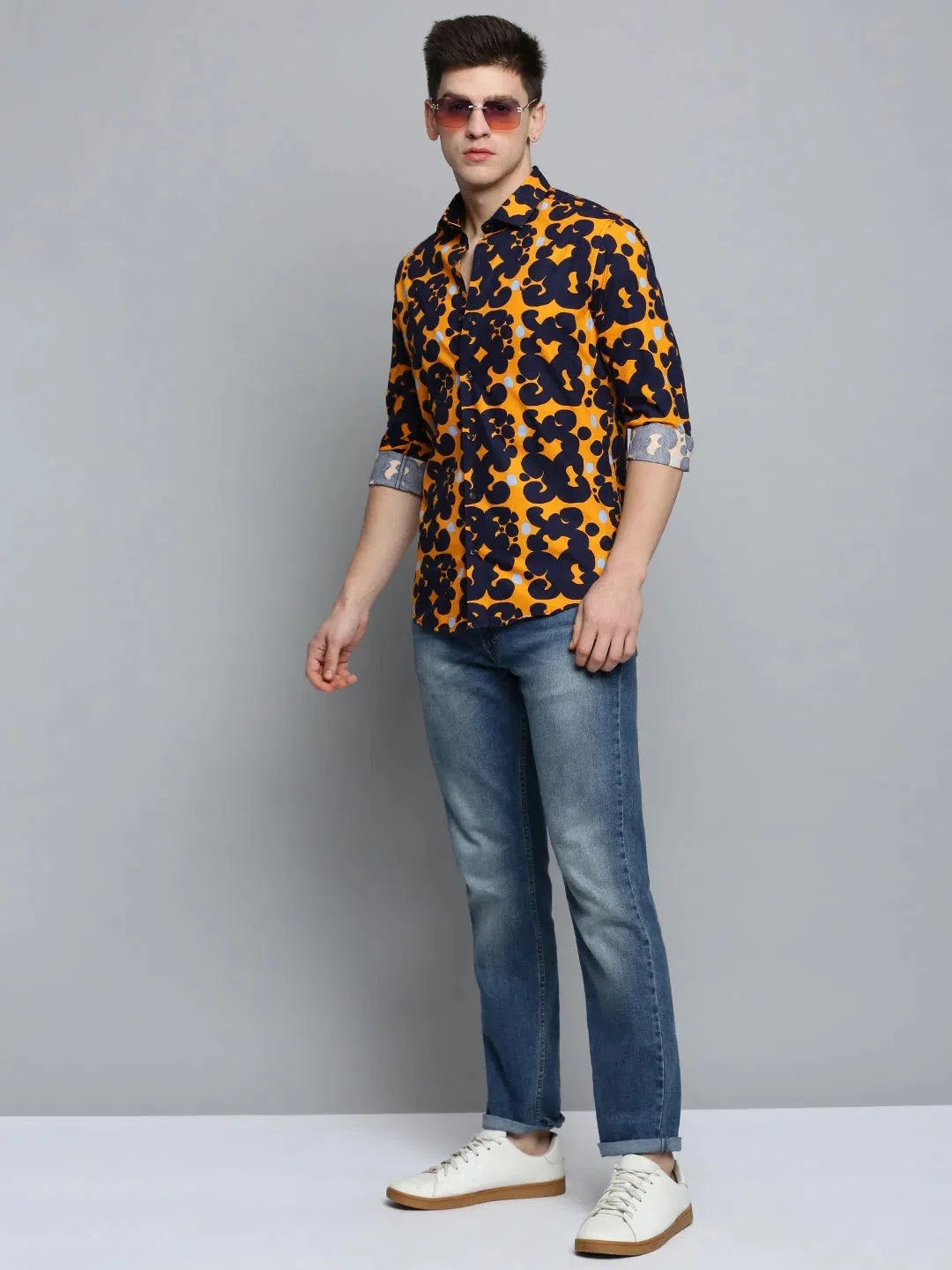 Mens Colorblock Cotton Shirt - Casual & Trendy | DesiQlo