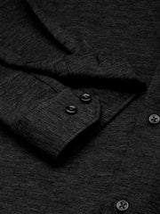 Men Grey Solid Casual Shirt-FORDKNITS-4470-Greymelange