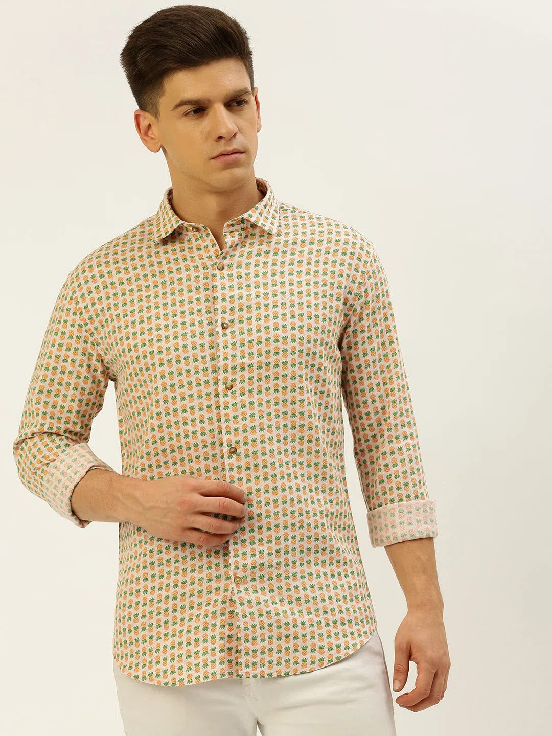 Multi Printed Linen Mens Shirt - Casual Style | DesiQlo