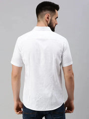 Men White Printed Casual Shirt-HARSHAPRINT-1204-White