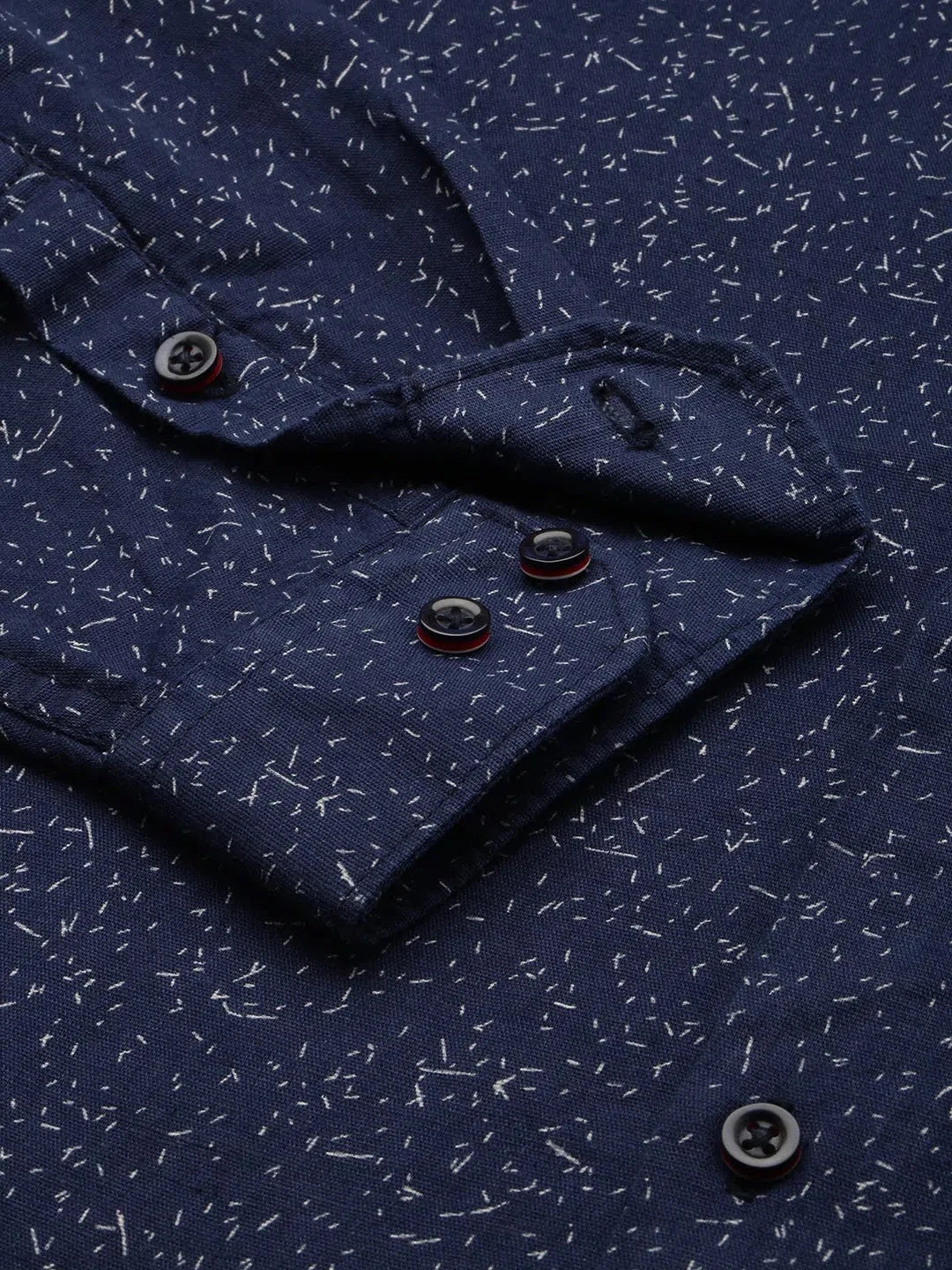Men's Navy Printed Shirt | Cotton Mens Shirt | DesiQlo
