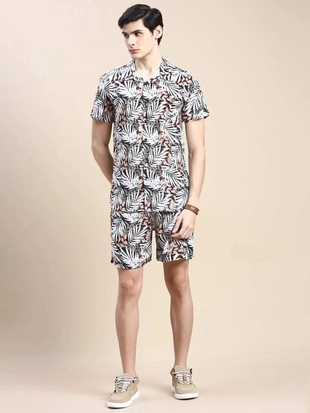 Men's Black Printed Casual Co ord Sets | Stylish Two Piece Sets