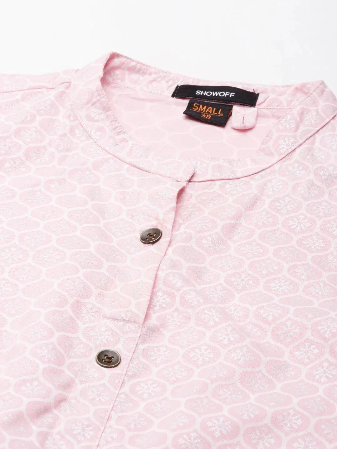 Pink Printed Cotton Kurta | Indian Kurtas for Women Online