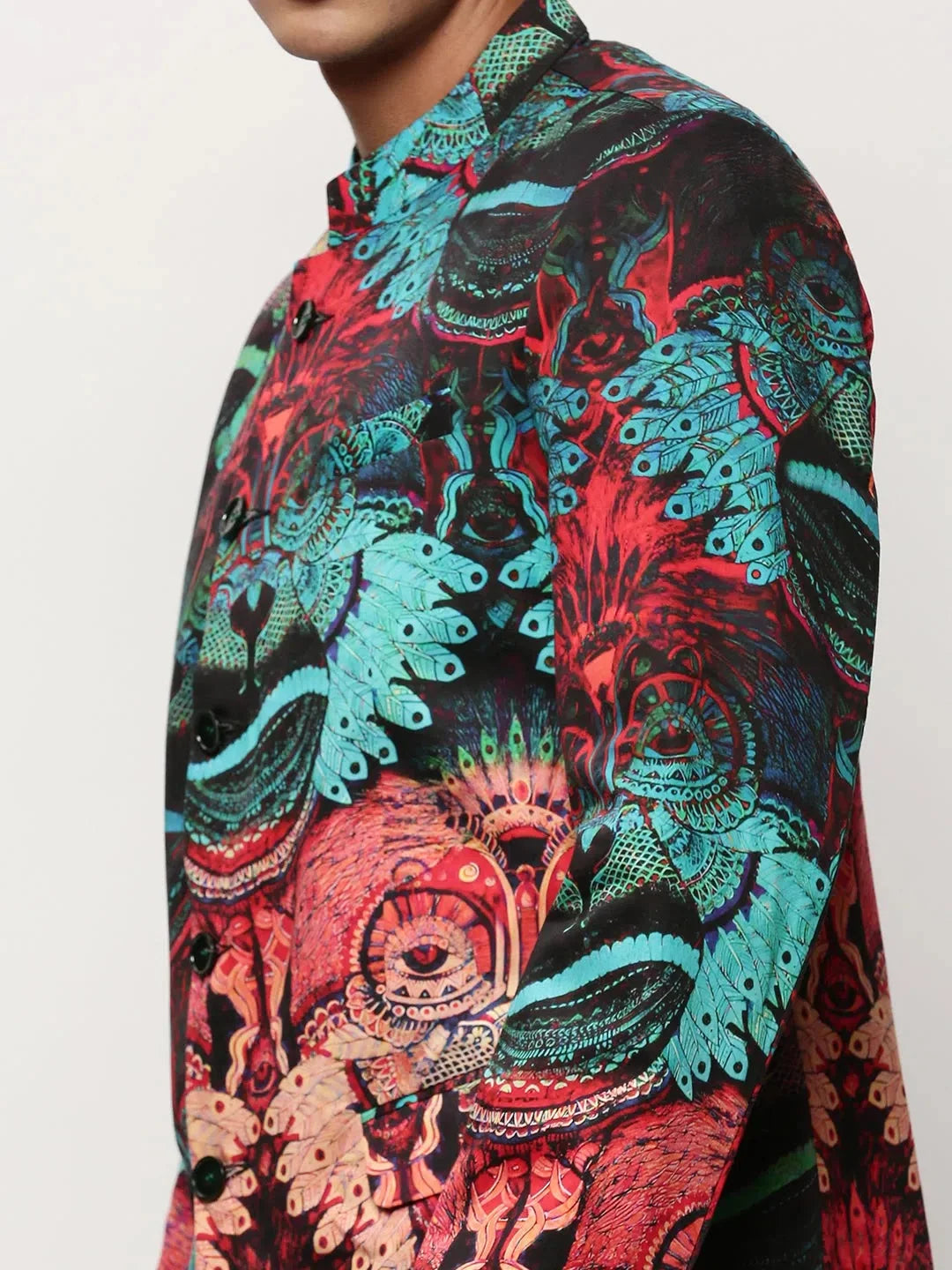 Multi-Print Nehru Jacket | Men's Ethnic Modi Jacket
