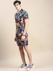 Men Multi Printed Casual Co ord Set-AM-91-8-Multi