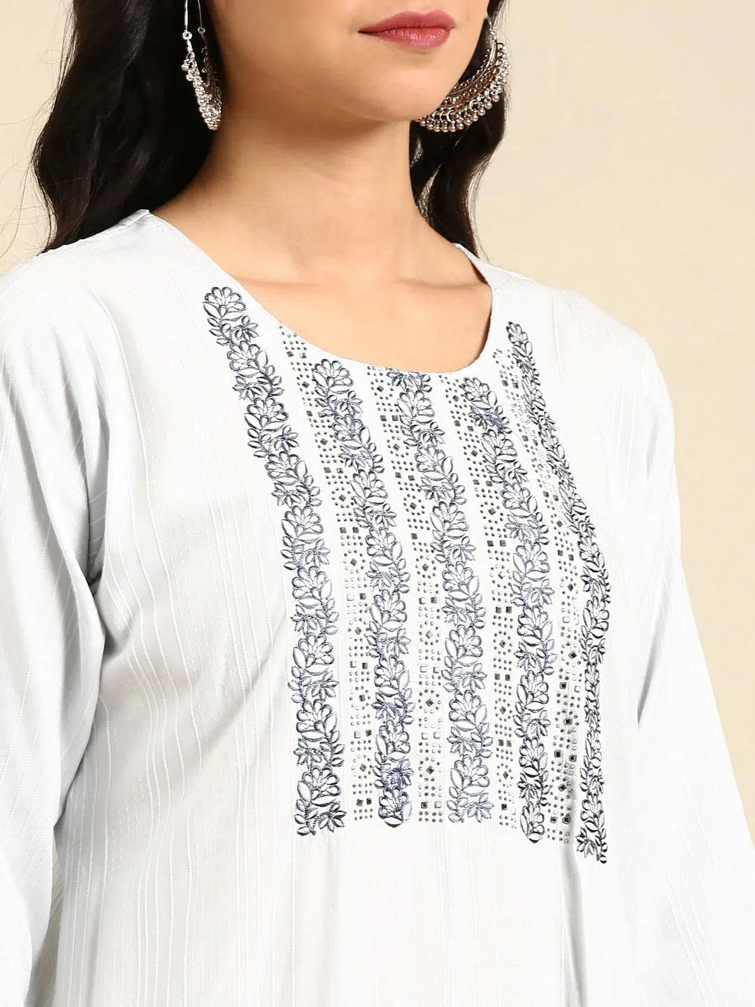 Simple Blue Cotton Kurta - Everyday Indian Kurtas for Ladies