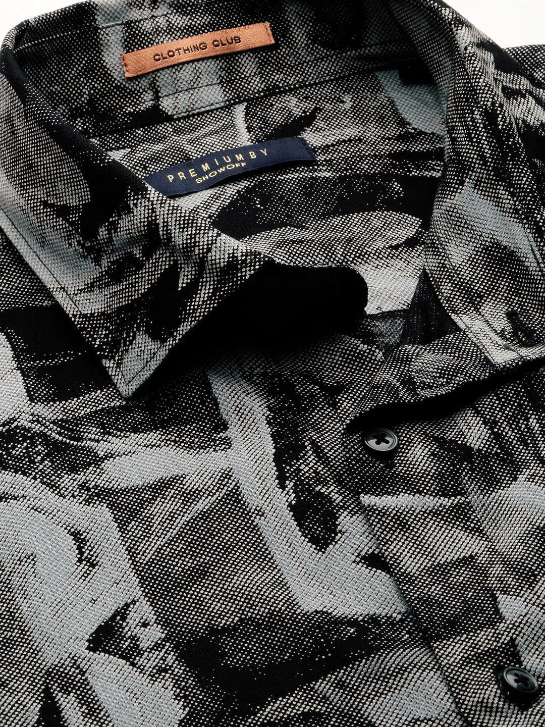 Black Printed Mens Shirt - DesiQlo Cotton Casual Shirts