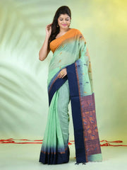 Peach Bengali Style Mulmul Cotton Soft Saree-MA62MCT33750035