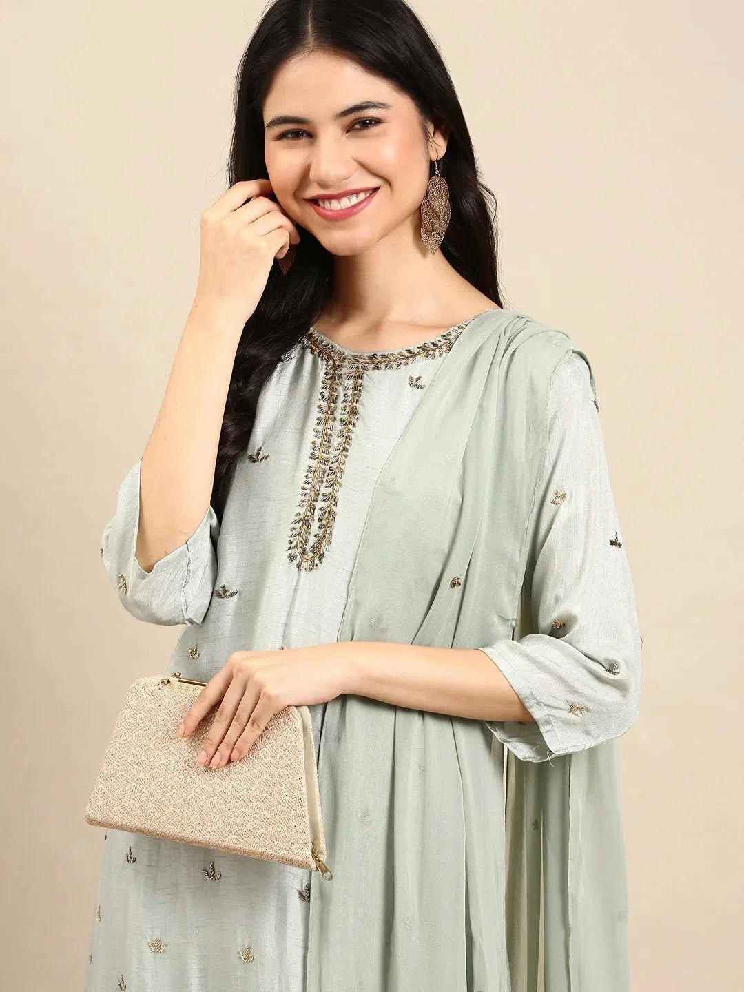 Women's Sea Green Solid Kurta SetP-23022eagreen