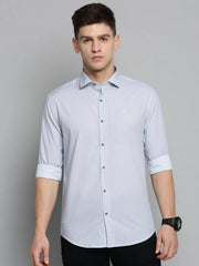 Men White Printed Casual Shirt-BENTONPRINT-4021-White