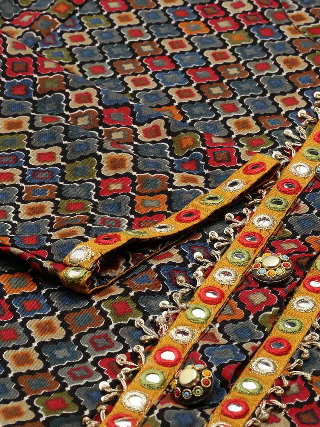 Colourblock Cotton Kurta Set | Designer Women's Kurta Sets