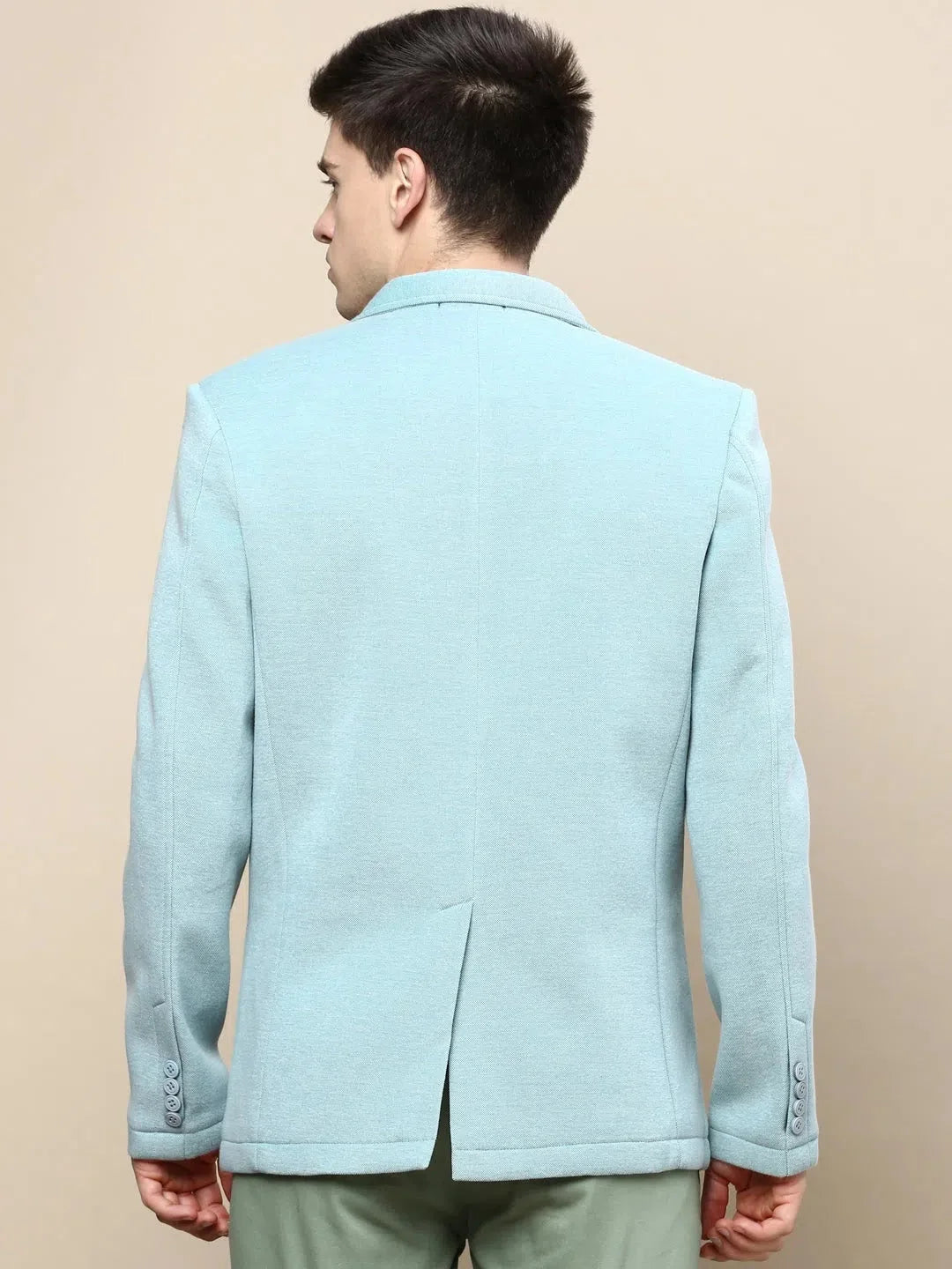 Green Solid Cotton Modi Jacket | Nehru Jacket Wedding Style