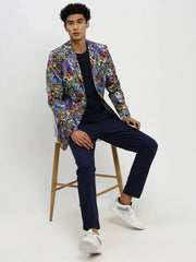 Men Multi Printed Blazer-SOBLZ-85-02-Multi