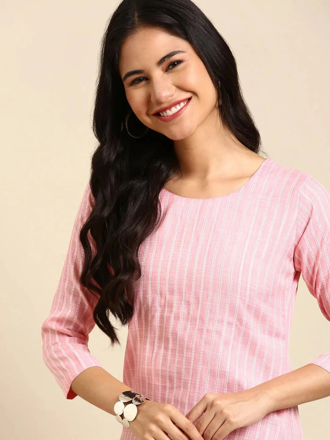 Pink Solid Kurta | Women's Indian Kurta | DesiQlo Fashion