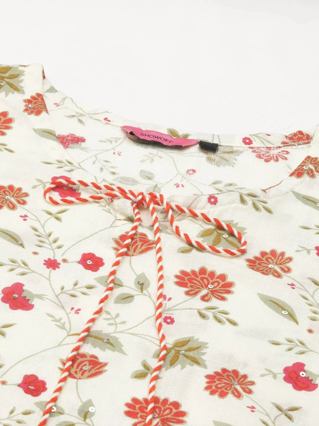 Cream Printed Cotton Kurta: Stylish Indian Kurtis for Women