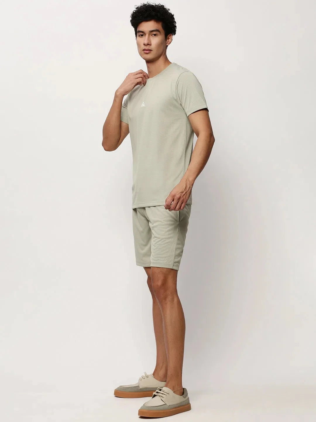 Men's Green Solid Casual Co ord Sets | Showoff