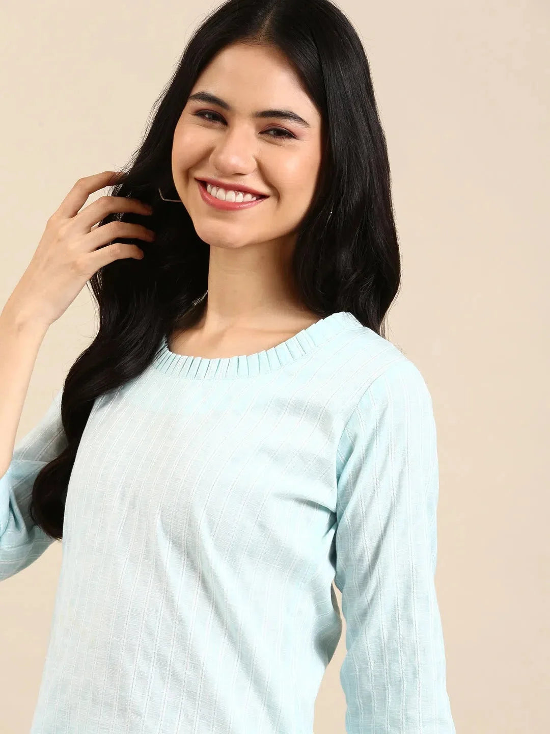 Women's Blue Solid Kurta SetKC-791-Blue