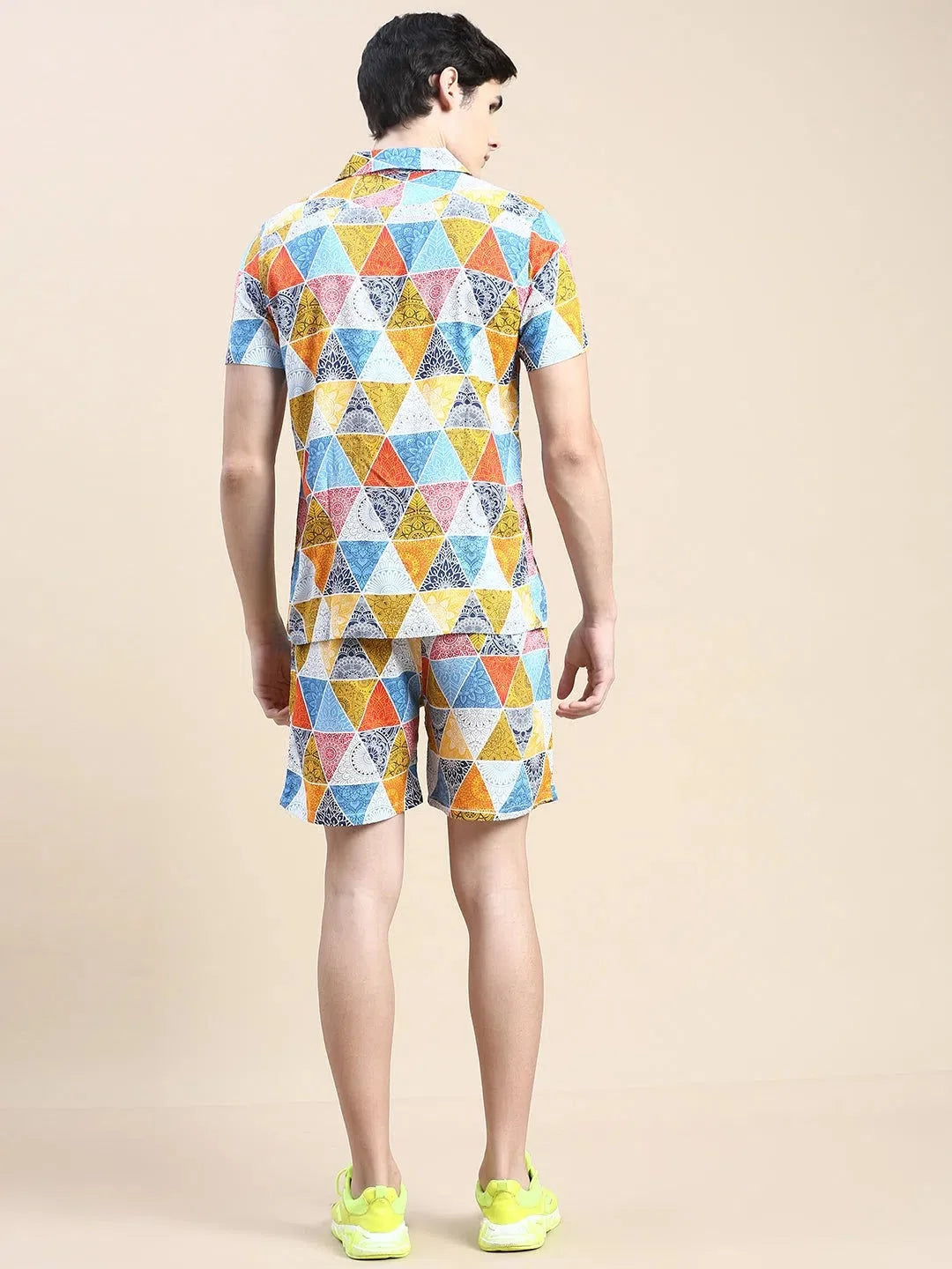Casual Co ord Set Men - Multi Printed Cotton Two Piece Sets