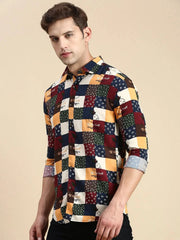 Men Multi Printed Casual Shirt-GURJANPRINT-5415-Multi