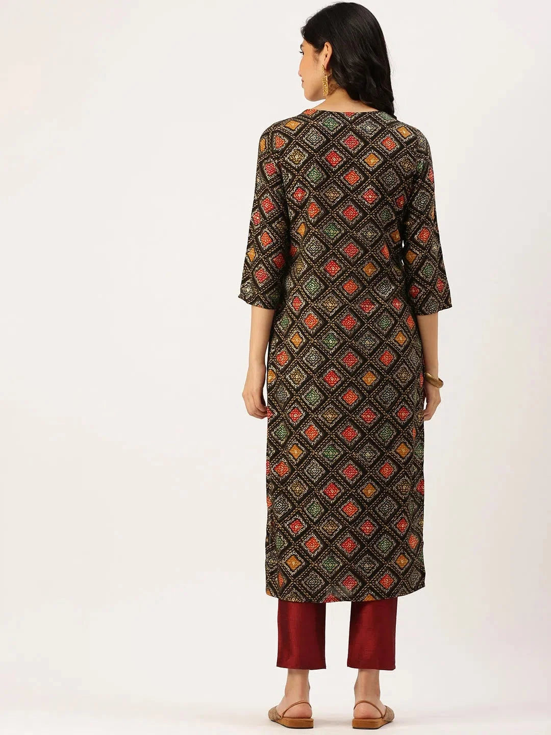 Stylish Multi-Printed Cotton Indian Kurta for Ladies