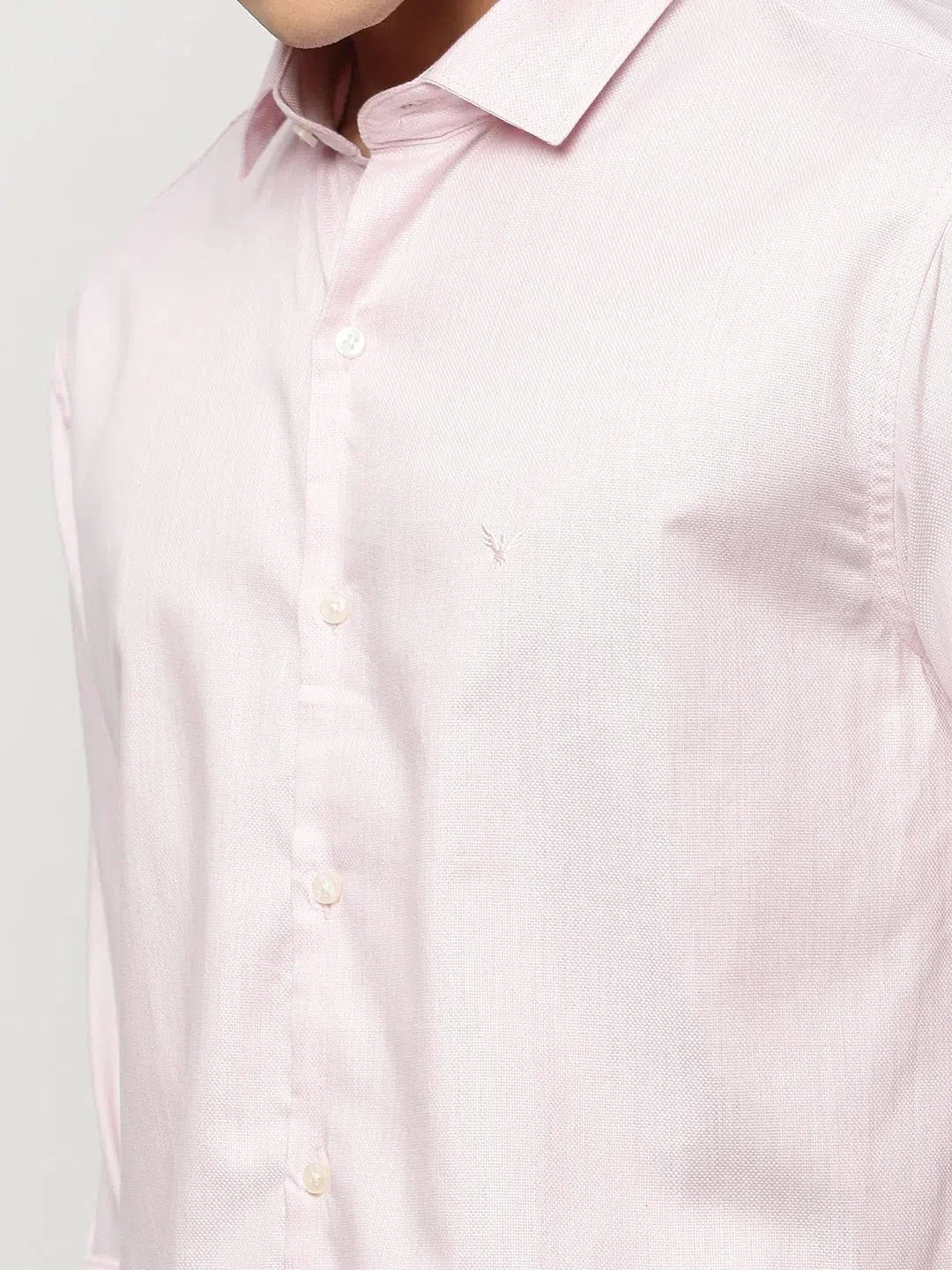 Pink Cotton Mens Shirt | Solid Casual Shirt - DesiQlo