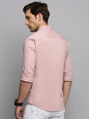 Men Pink Solid Casual Shirt-SUPREMEPLAIN-1950-Pink
