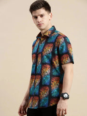 Men Multi Graphics Casual Shirt-GALLERLA-1737-Multi