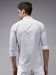 Men White Printed Casual Shirt-ORIGINPRINT-1747-White