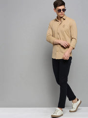 Men Copper Solid Casual Shirt-FORDKNITS-4473-Copper