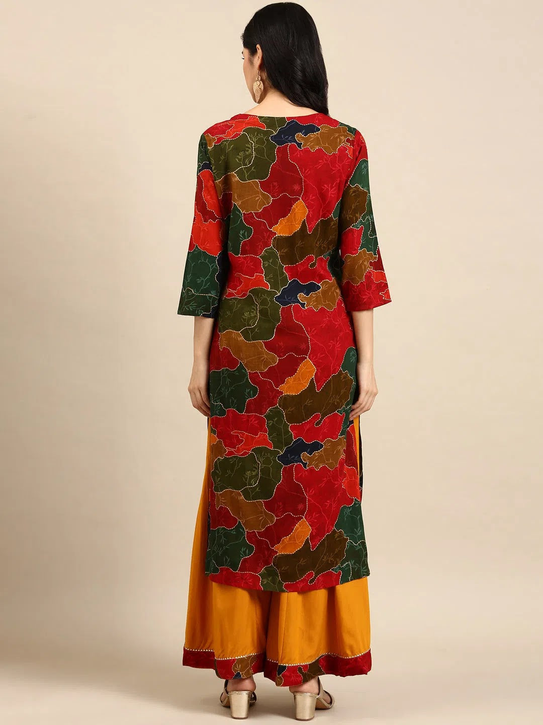 Multicolour Kurta Set | Women's Cotton Indian Kurta Sets