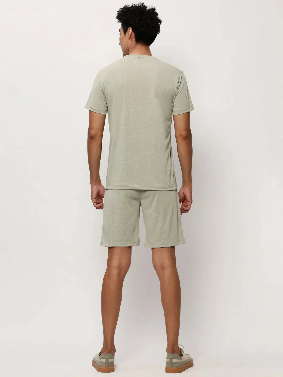 Men's Green Solid Casual Co ord Sets | Showoff