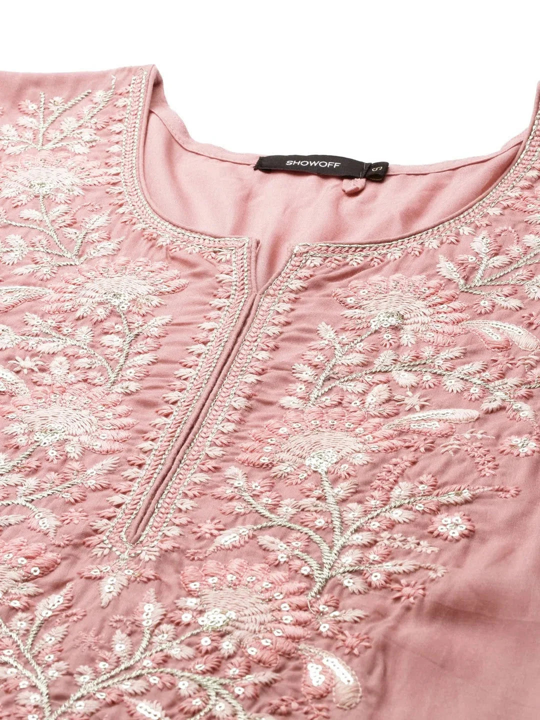 Mauve Solid Kurta | Women's Polyester Indian Kurtis Collection