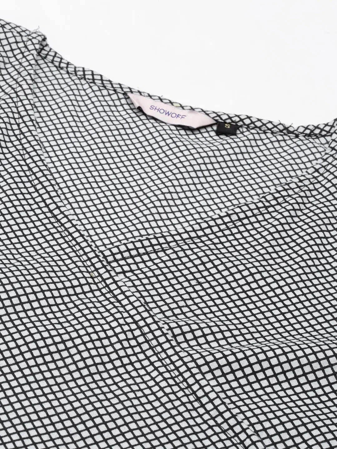 Women's Checked Kurta - Cotton Indian Kurta Ladies Style