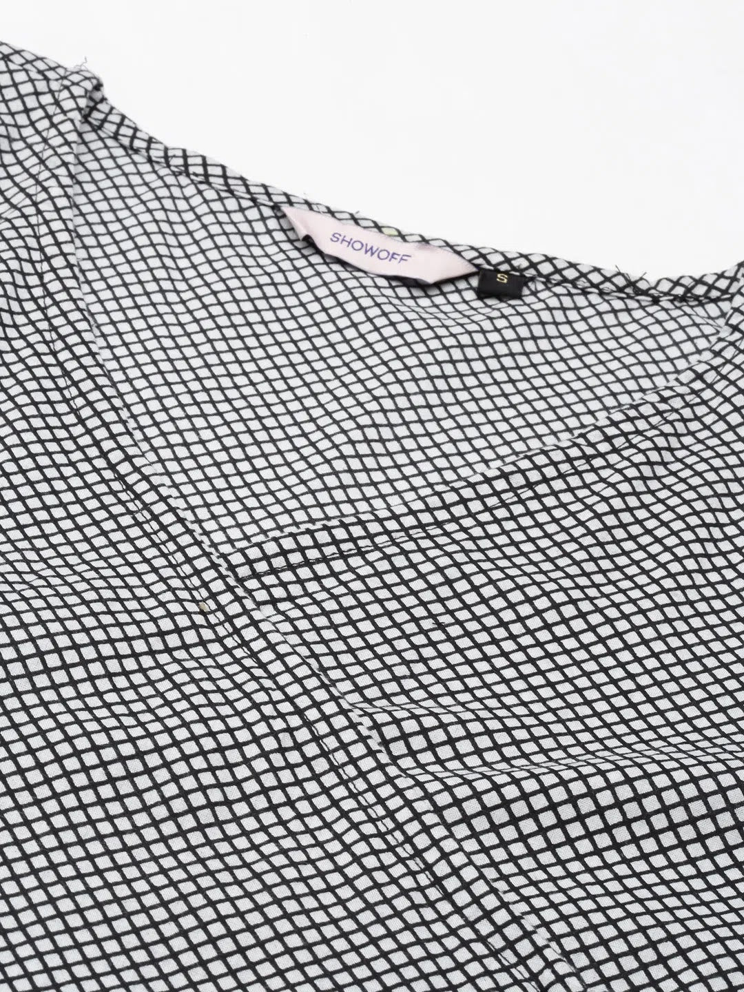 Women's Checked Kurta - Cotton Indian Kurta Ladies Style