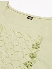 Women's Green Solid Kurta SetKC-3307-Green