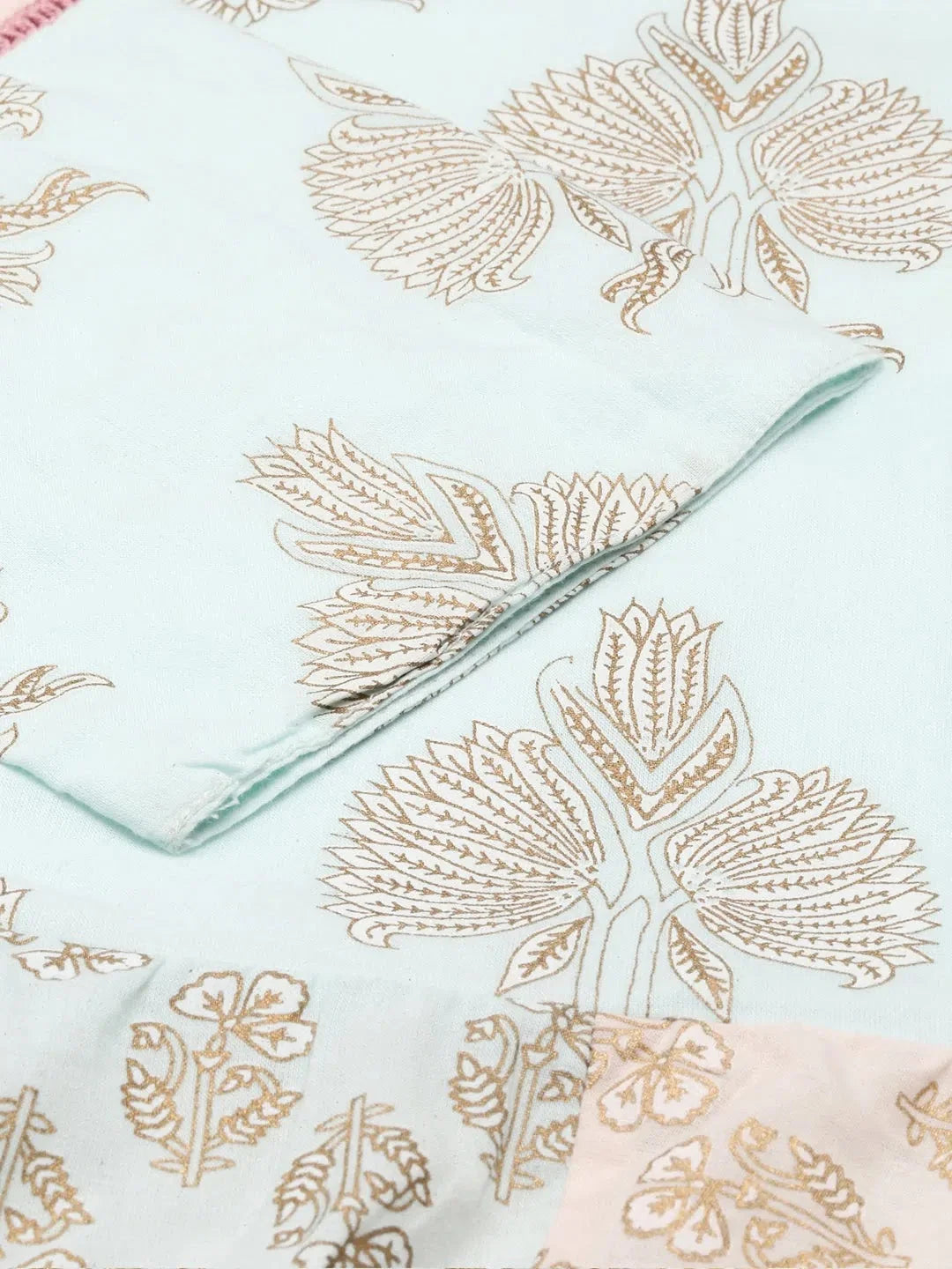 Peach Embellished Cotton Anarkali Kurti | Anarkali Dress