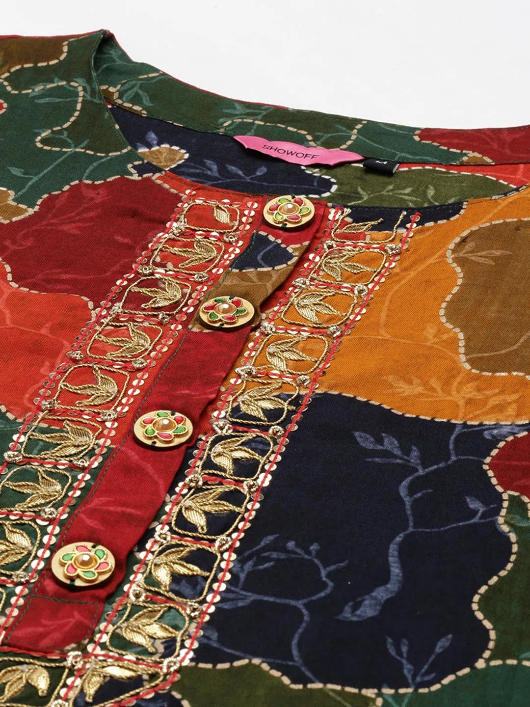 Multicolour Kurta Set | Women's Cotton Indian Kurta Sets