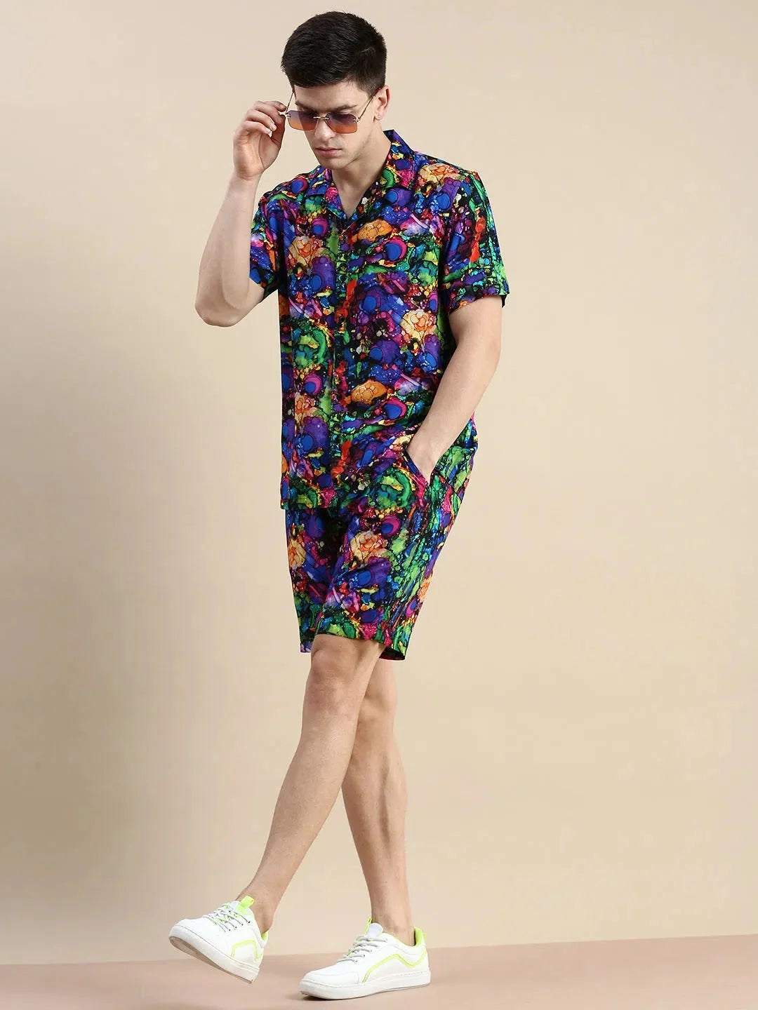 Men's Multi Printed Casual Co ord Set | Stylish Two Piece Sets
