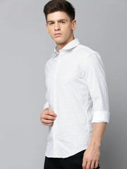 Men White Printed Casual Shirt-FLIORIONIEPRINT-3553-White