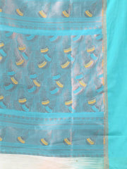 Grey Cotton Soft Saree With Texture Designs-MA62CT331210045