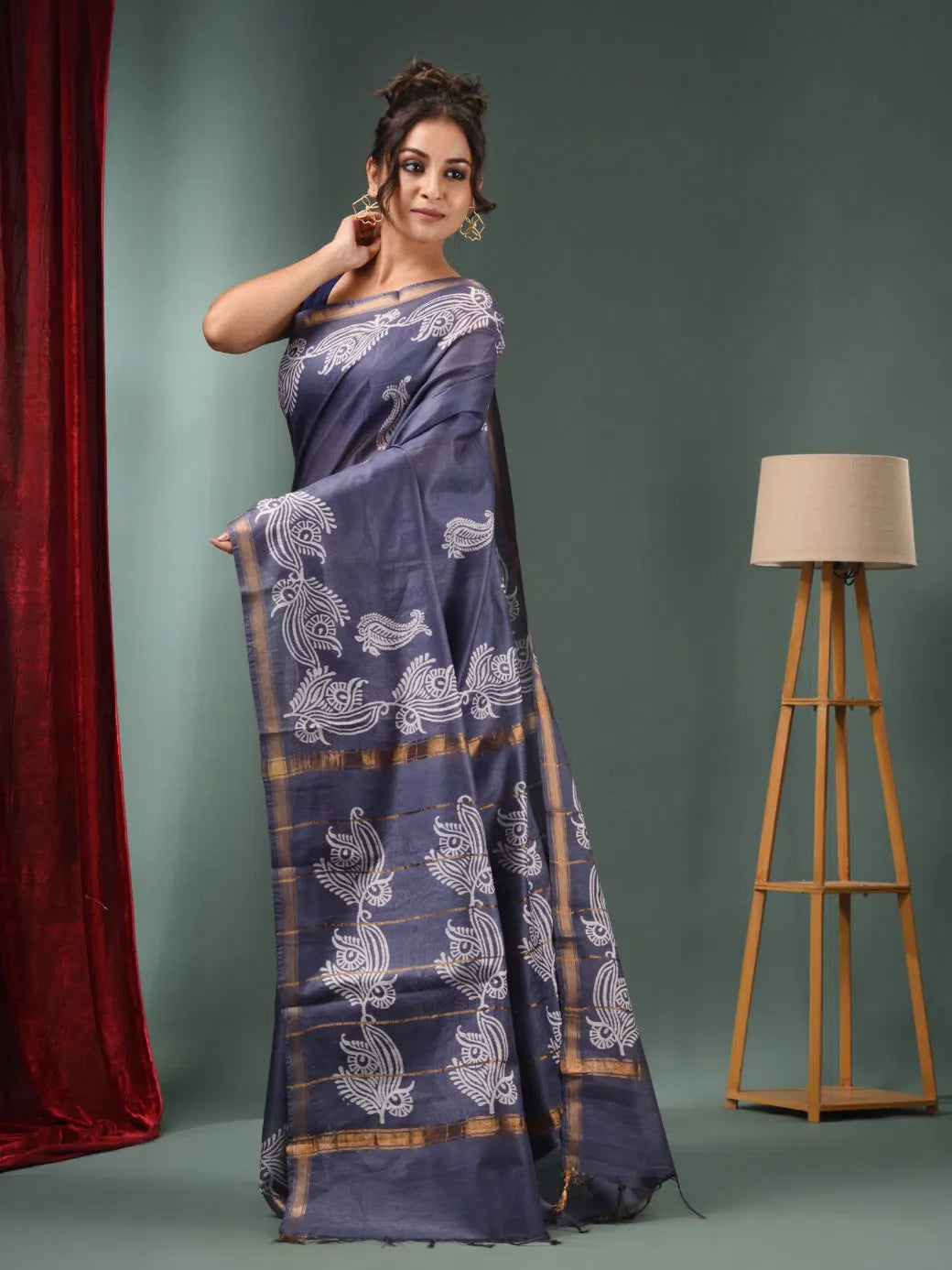 Grey Handwoven Saree | Designer Sarees India