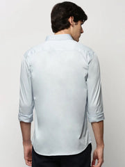 Men Blue Solid Casual Casual Shirts-TAVANTAPLAIN-5511-Blue