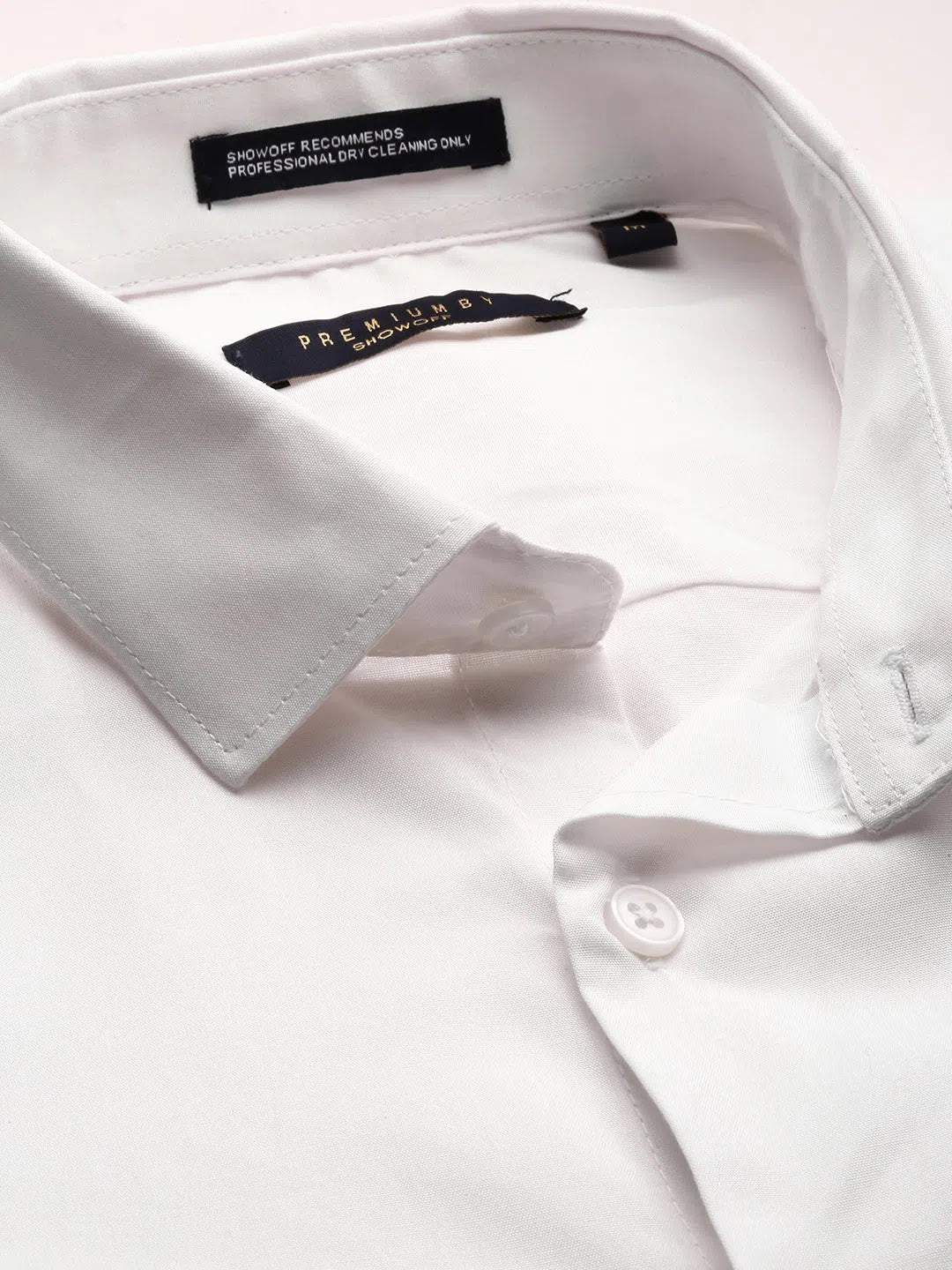 Men's White Solid Cotton Shirt - Stylish Mens Shirt