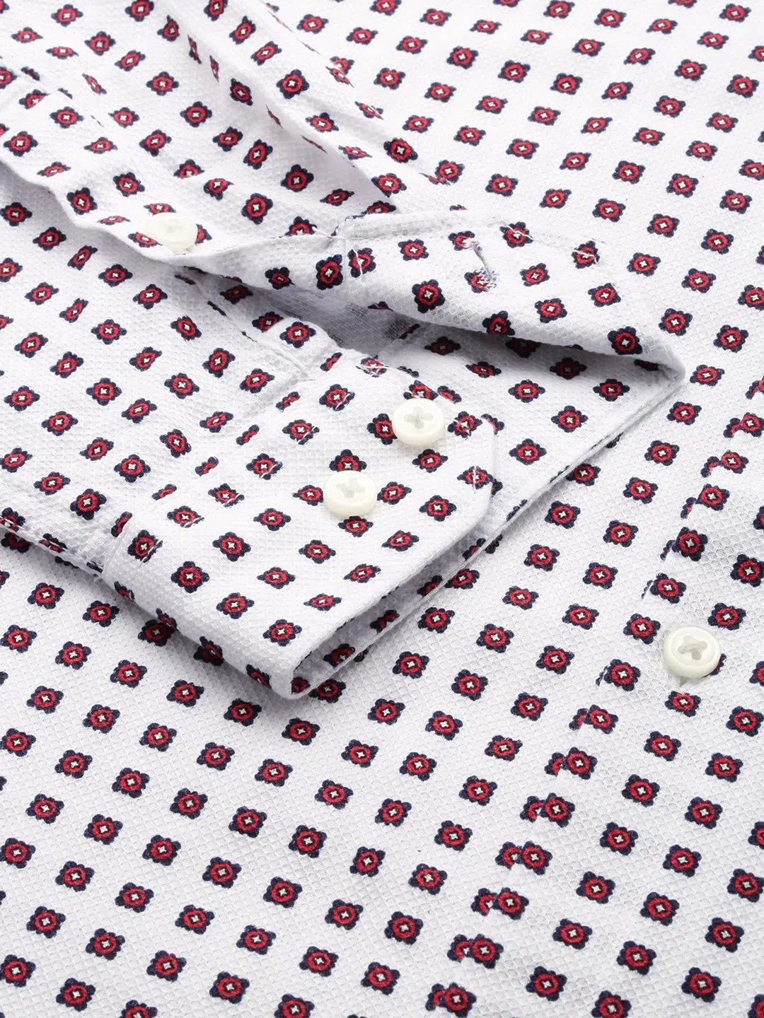 White Polka Dot Mens Shirt - Cotton Formal Shirts