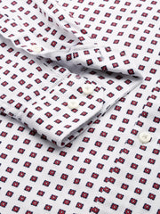 Men White Polka Dots Casual Shirt-ELICAPRINT-4821-White